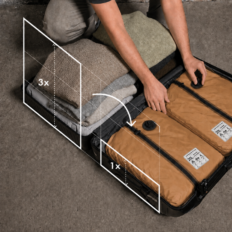 AirlocksPro® Automatic Vacuum Bags - Tan