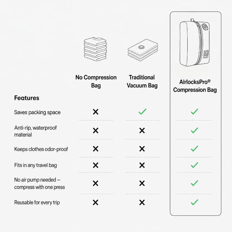 AirlocksPro® Automatic Vacuum Bags - Tan