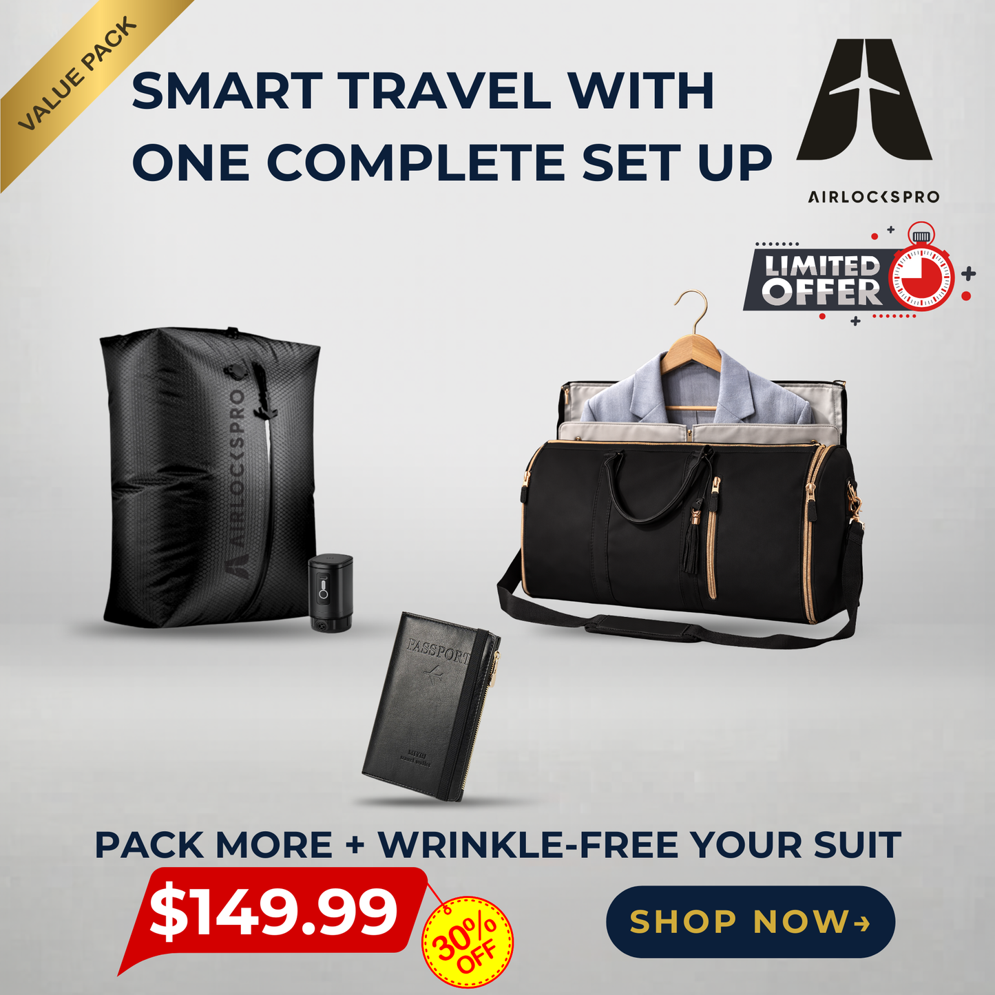 Airlockspro® Airlocks Business Weekender Set