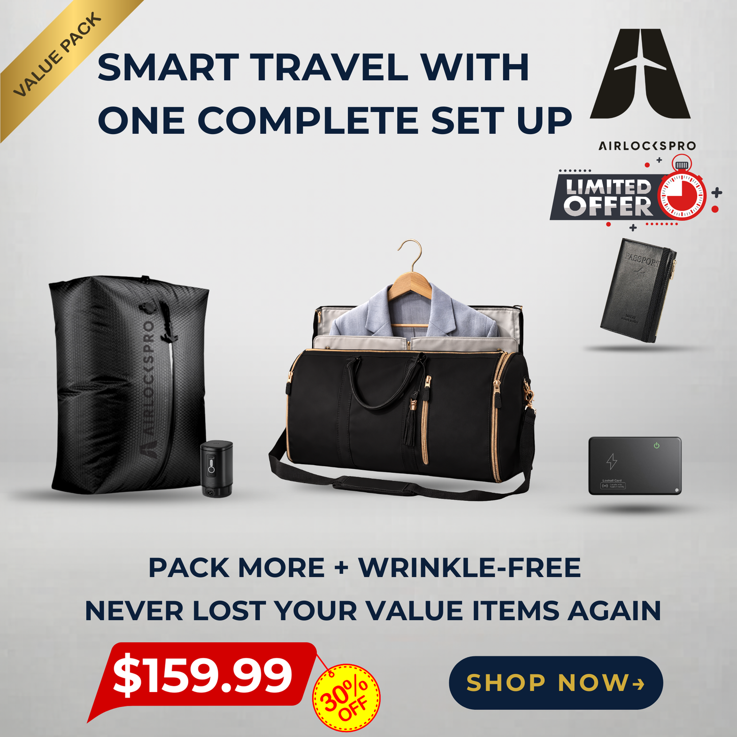 Airlockspro® Airlocks Business Weekender Pro Set
