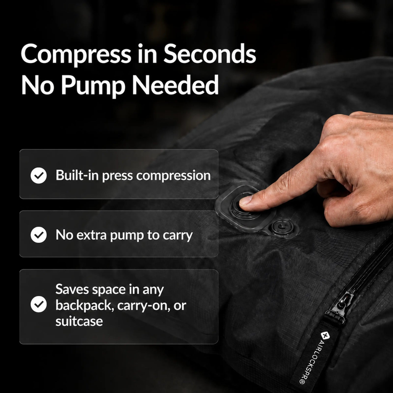 AirlocksPro® Automatic Vacuum Bags - Black