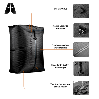 Airlockspro® Airlocks Smart Carry-On Travel Compression Pack